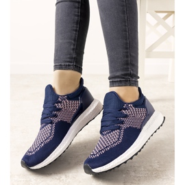 Sneaker sportive blu navy da donna Thailand rosa 1