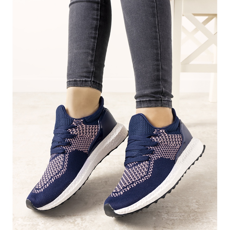 Sneaker sportive blu navy da donna Thailand rosa 1