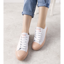 Sneakers Senor da donna bianche e rosa bianca 1