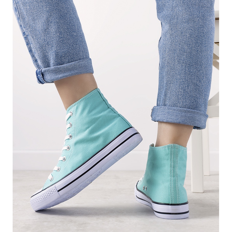 Sneakers turchese Felis caviglia blu 1