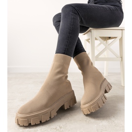 Stivali beige con suola spessa Randy 1