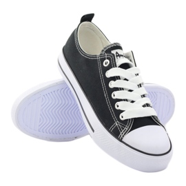 American Club Classiche sneakers nere scarpe American DSLN-01 nero 3