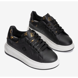 Sneakers nere con eleganti motivi Montanez nero 1