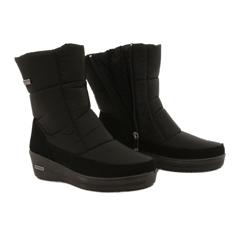 Stivali da neve leggera femminile sul progresso pelliccia Progj-22-126 Nero 4