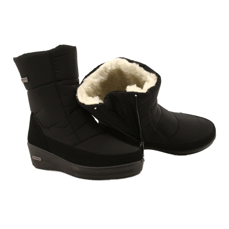 Stivali da neve leggera femminile sul progresso pelliccia Progj-22-126 Nero 5