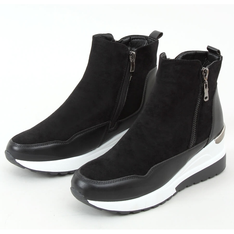 Nero NB511 Stivali neri su suola sportiva 1