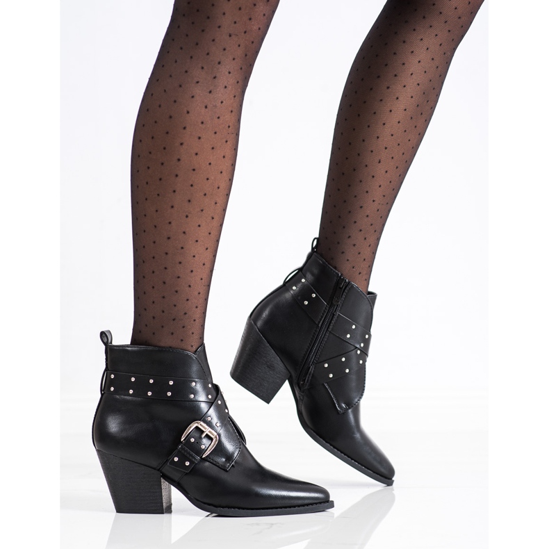 Lucky Shoes Stivali rock sul post nero 1