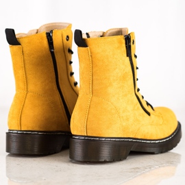 SHELOVET Trappers gialli con cerniera decorativa giallo 1