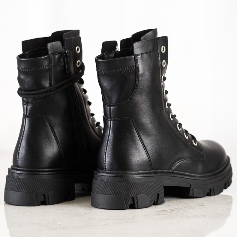 Bestelle Allacciate Con Ecopelle nero 1