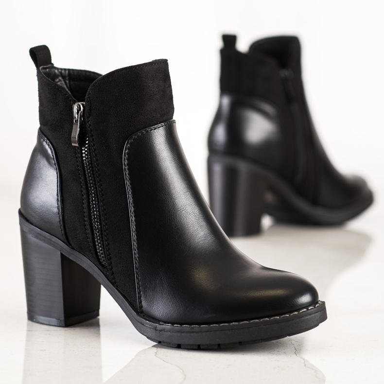 Diamantique Stivali casual con tacco alto nero 1