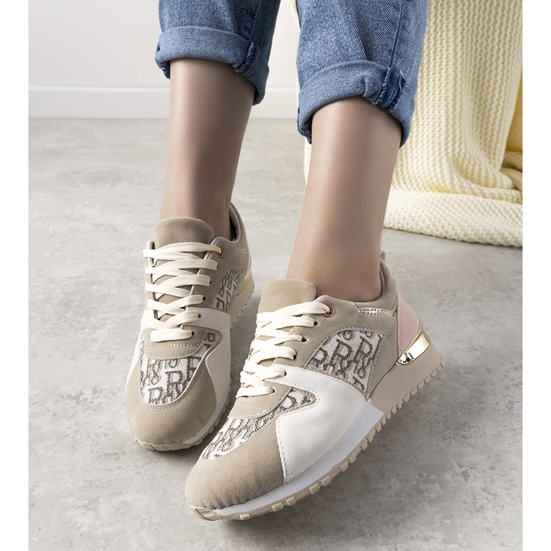 Sneakers donna Galvez beige 1