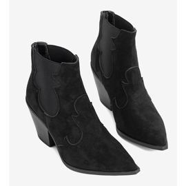 Stivali da cowboy neri da donna con elastico Barela nero 1