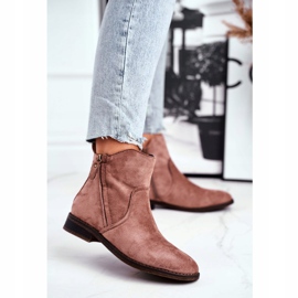 Evento Stivali Jodhpur, zip in suede Beige marrone 4