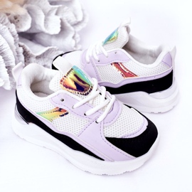 Scarpe Sportive per Bambini Sneakers Nero-Viola Game Time bianco 4