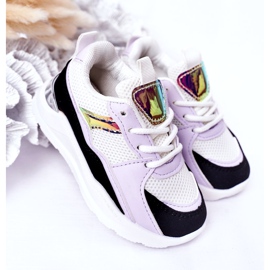 Scarpe Sportive per Bambini Sneakers Nero-Viola Game Time bianco 1