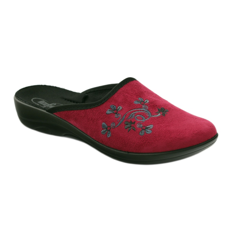 Scarpe da donna Befado 552D004 pantofole bordeaux rosso multicolore 1