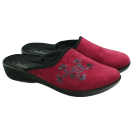 Scarpe da donna Befado 552D004 pantofole bordeaux rosso multicolore 4