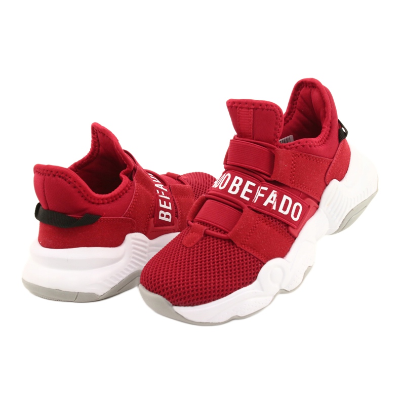 Scarpe per bambini Befado 516Y064 bianco rosso 4
