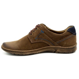 KOMODO Scarpe casual da uomo in pelle 858K marrone 1