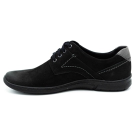 KOMODO Scarpe casual in pelle da uomo nere 858K nero 1