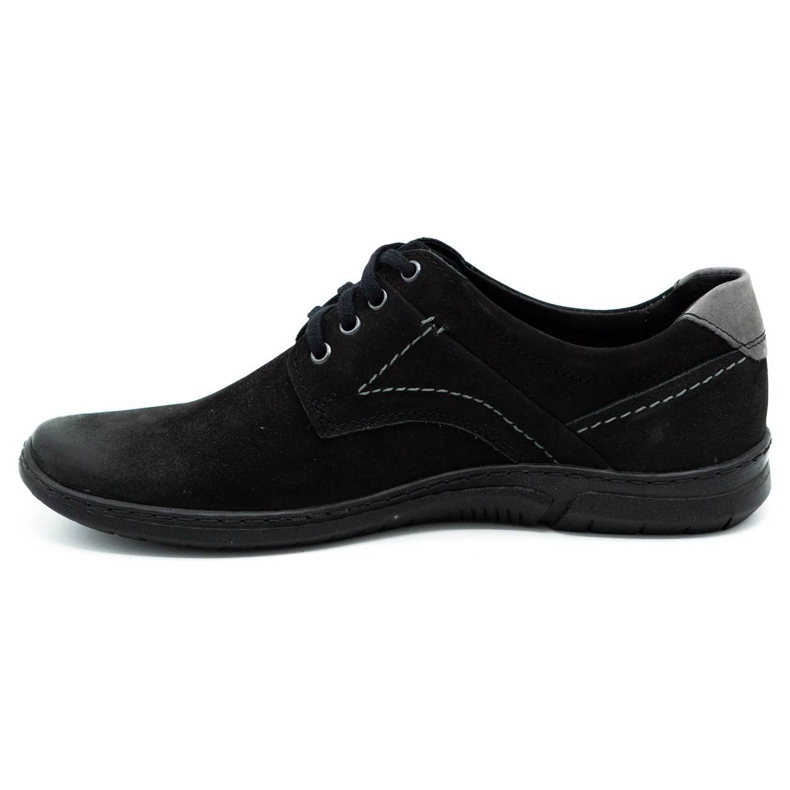 KOMODO Scarpe casual in pelle da uomo nere 858K nero 1