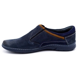 KOMODO Slip-on uomo in pelle 860K blu navy 1