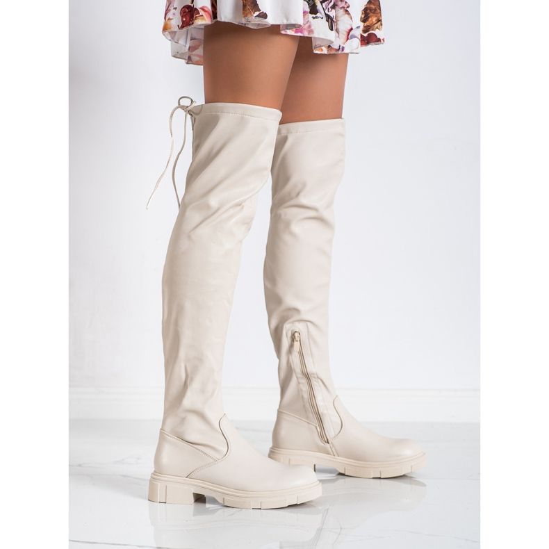 Seastar Stivali beige alla moda con ecopelle 1