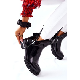 PS1 Stivali da donna laccati con intagli Black Melbourne nero 1