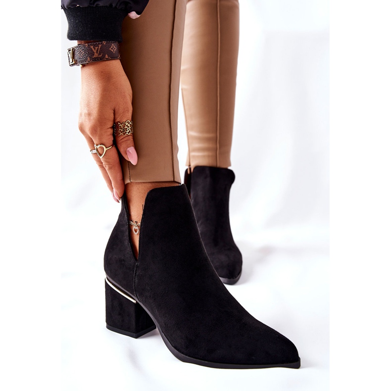 PS1 Stivali Da Donna In Pelle Scamosciata Con Ritagli Nero Noel 1