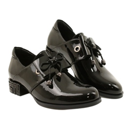 Scarpe Nere Con Fiocco Sergio Leone PB260 nero 4