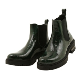 Stivali laccati Łuska Sergio Leone TR746 Verde 5