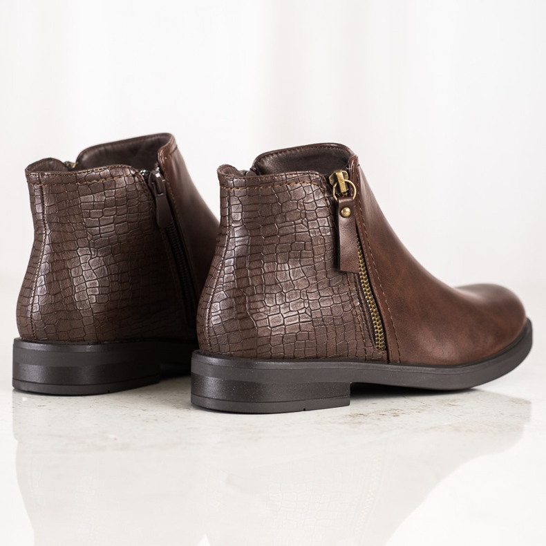 Clowse Stivali casual con stampa serpente marrone 1