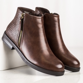 Clowse Stivali casual con stampa serpente marrone 2