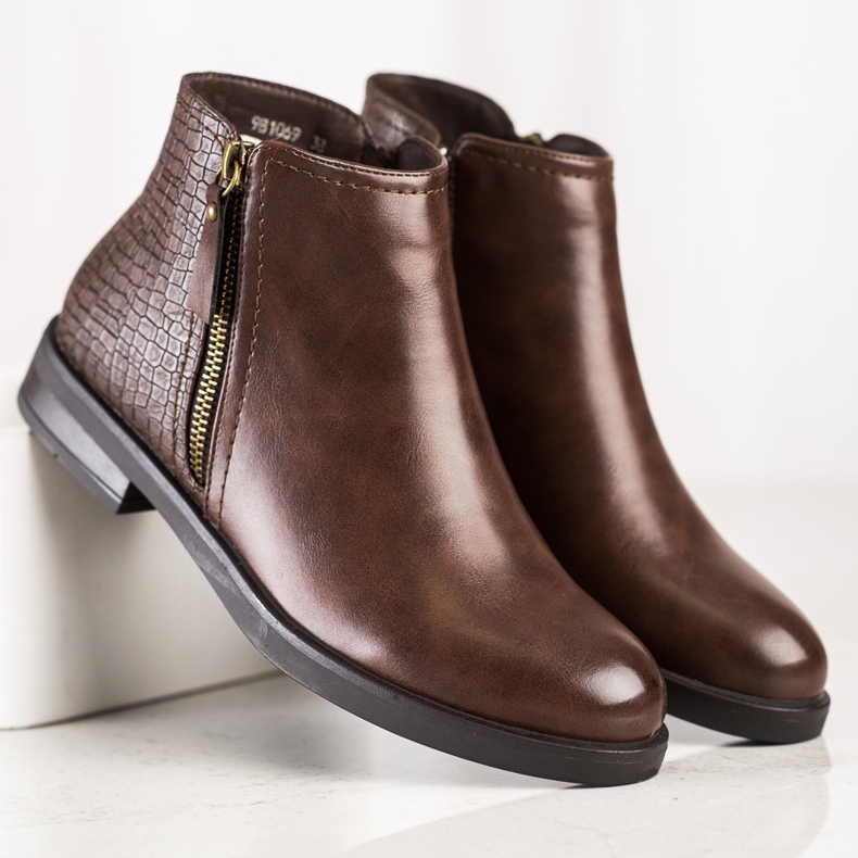 Clowse Stivali casual con stampa serpente marrone 2