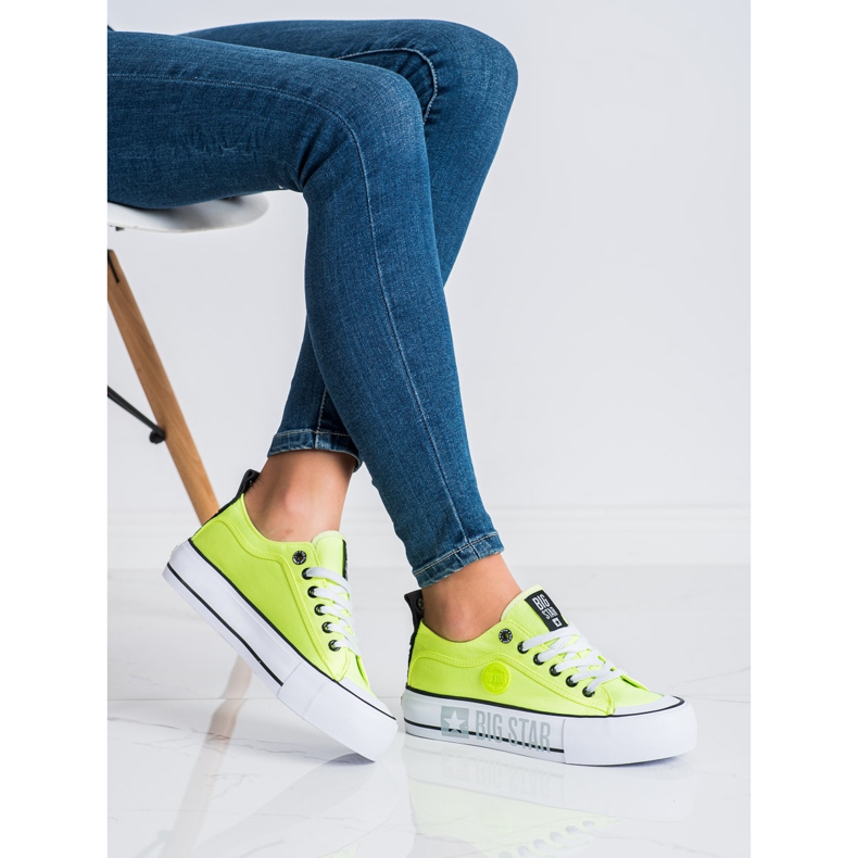 Sneakers da donna Big Star II274022 giallo 1
