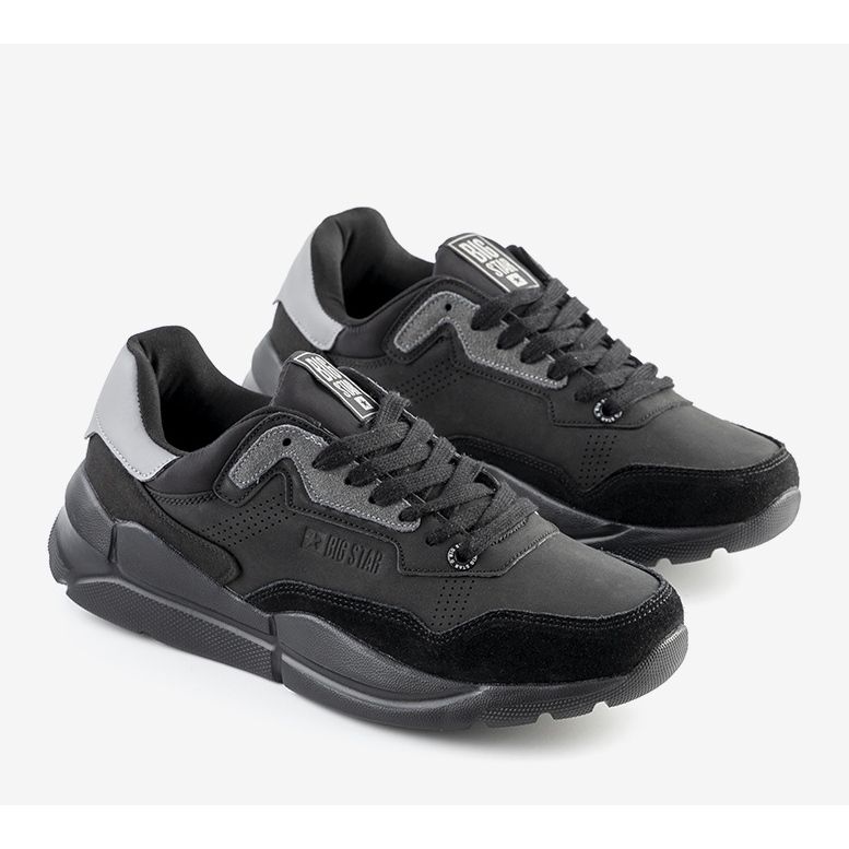 Scarpe sportive da uomo Big Star Black Croteau nero 1
