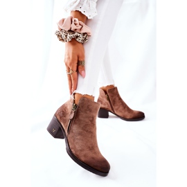 Vinceza Stivali Donna Camoscio Beige Bellarena marrone 2