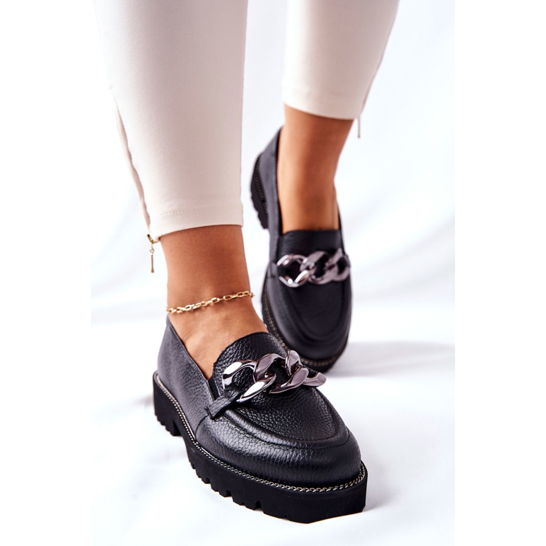Nicole Mocassini Donna Pelle Nero Sthonto 2