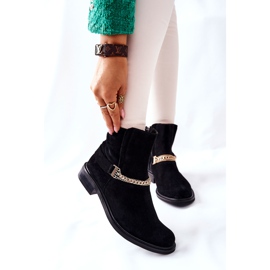 Stivali in pelle da donna Nicole Black Dome nero 1