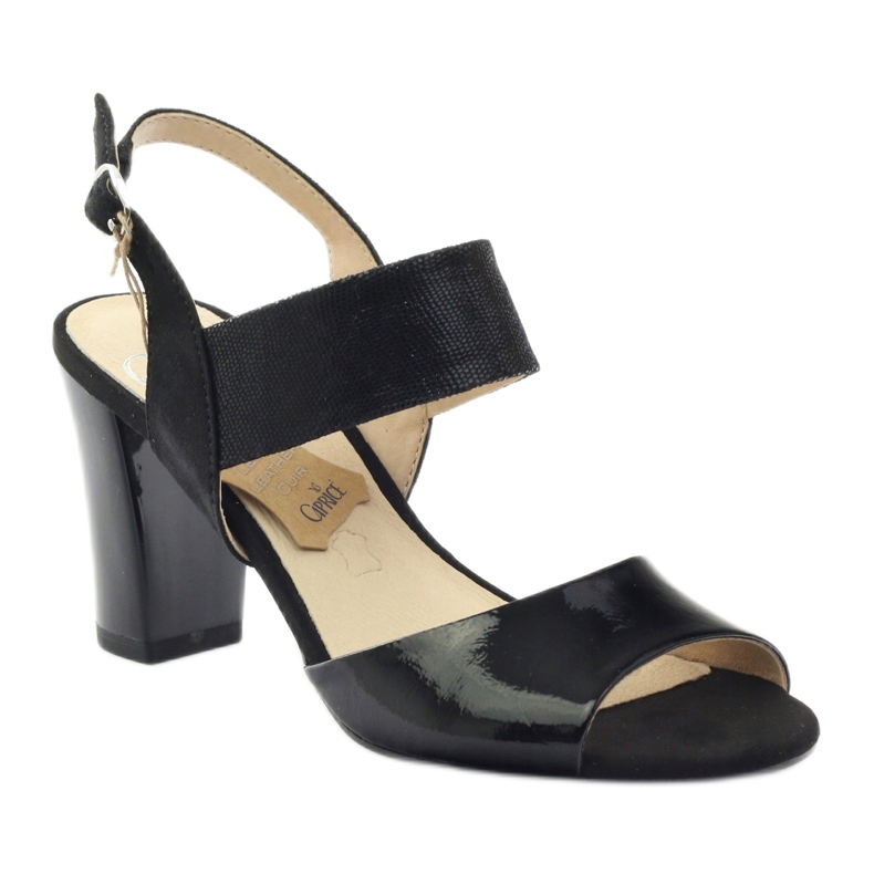 Sandali Caprice in vernice scarpe da donna 28307 nero 1