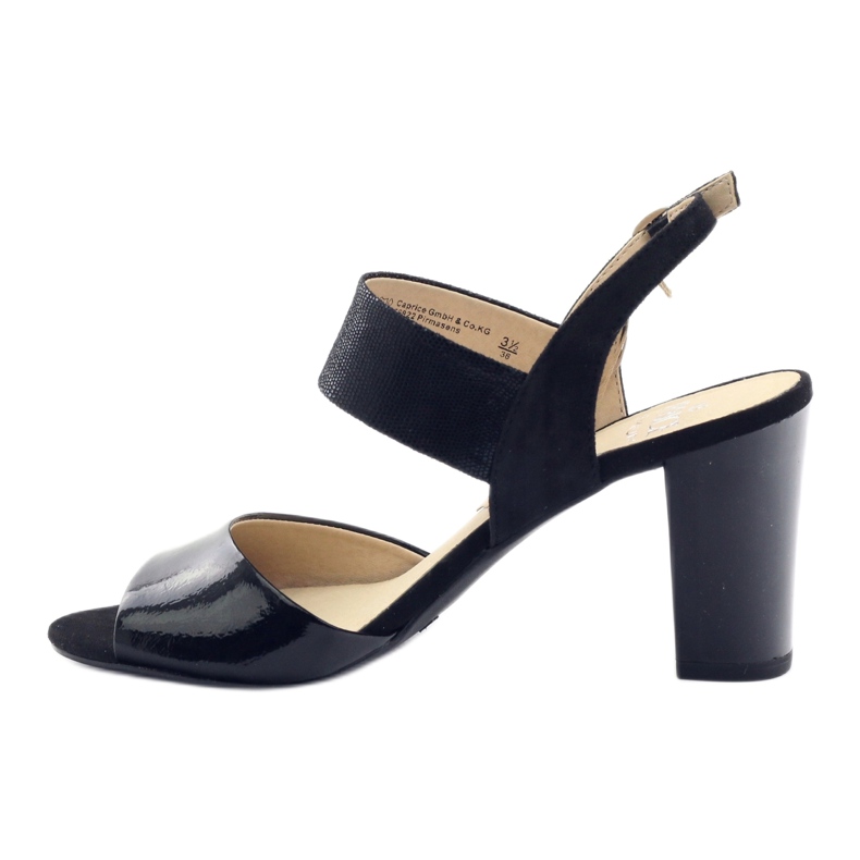 Sandali Caprice in vernice scarpe da donna 28307 nero 2