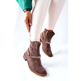 Stivali in pelle da donna Nicole Brown Dome marrone 2