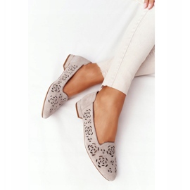 Mocassini traforati Sergio Leone BL627 Cappuccino grigio 4