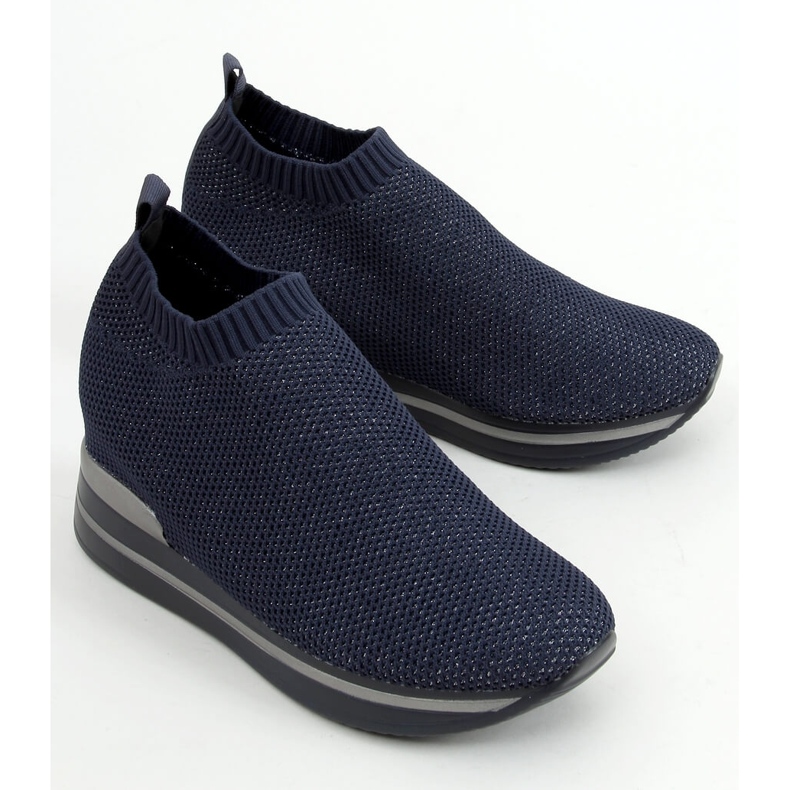 Scarpe sportive blu navy su zeppa RQ316 Blue 1