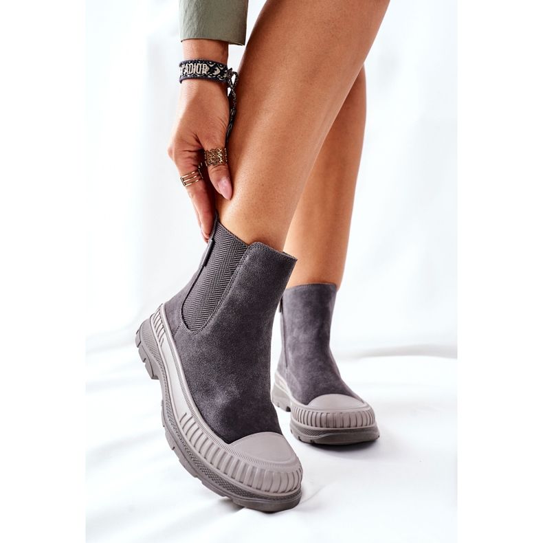 Stivaletti Donna Stivaletti Chelsea Pelle Scamosciata Big Star II274353 Grigio 1