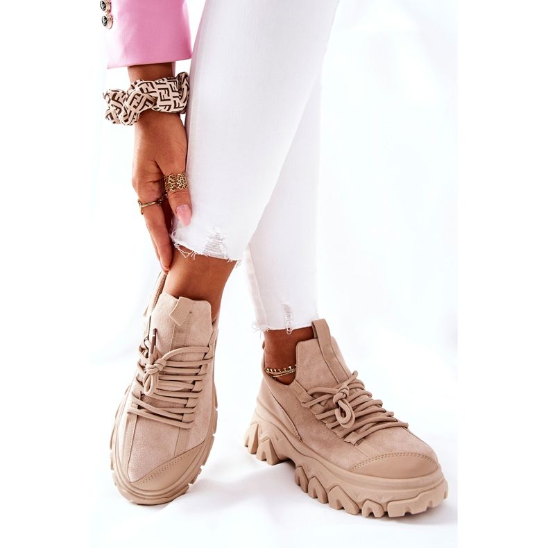 PS1 Scarpe Sportive Donna Sneakers Beige Miles 1