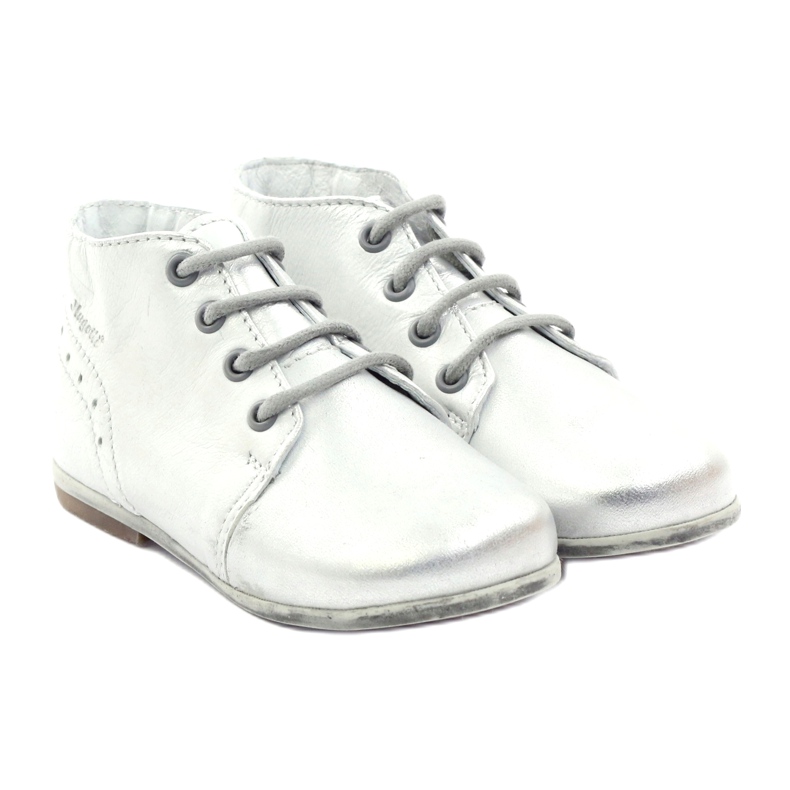Stivali in pelle in pelle Silver Sily Shiny Hugotti d'argento 4