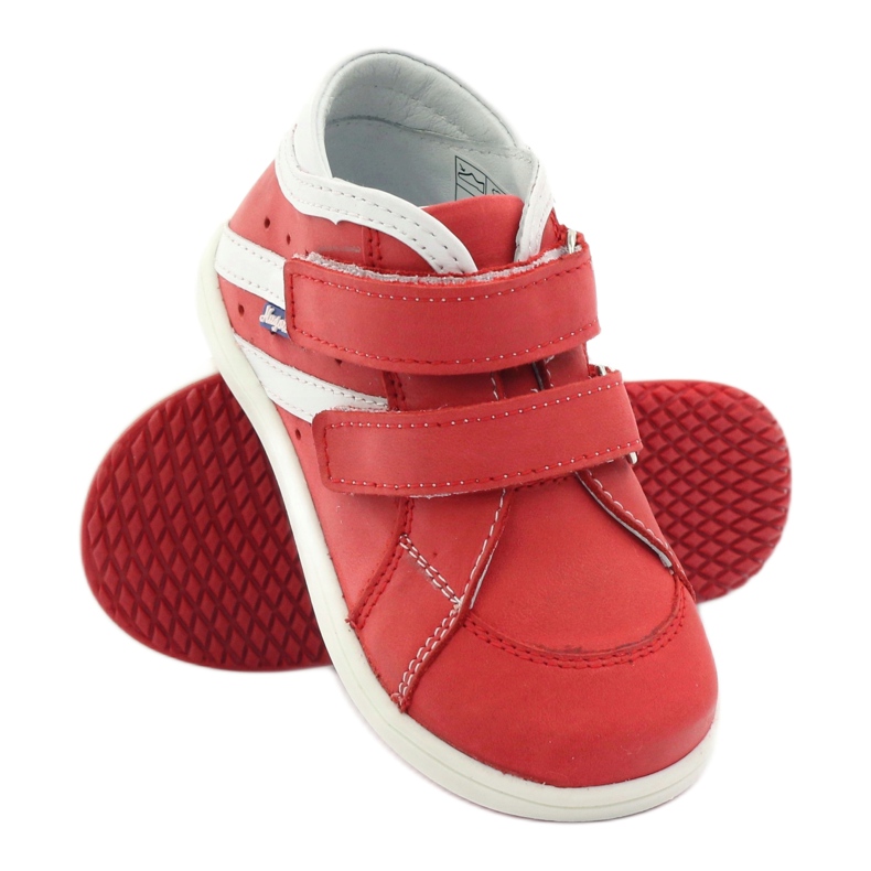 Scarpe in pelle Hugotti con velcro rosso 3