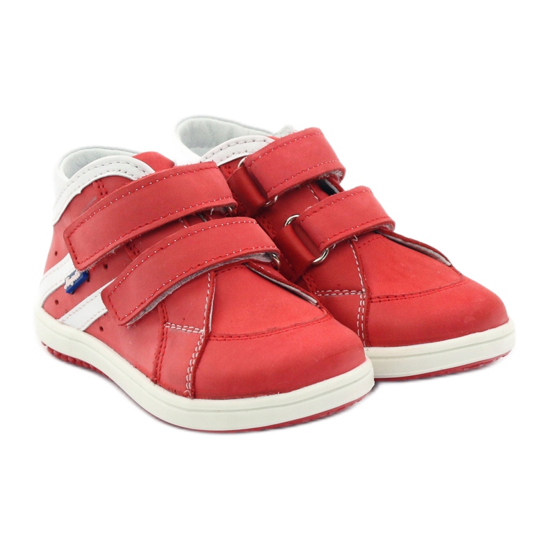 Scarpe in pelle Hugotti con velcro rosso 4