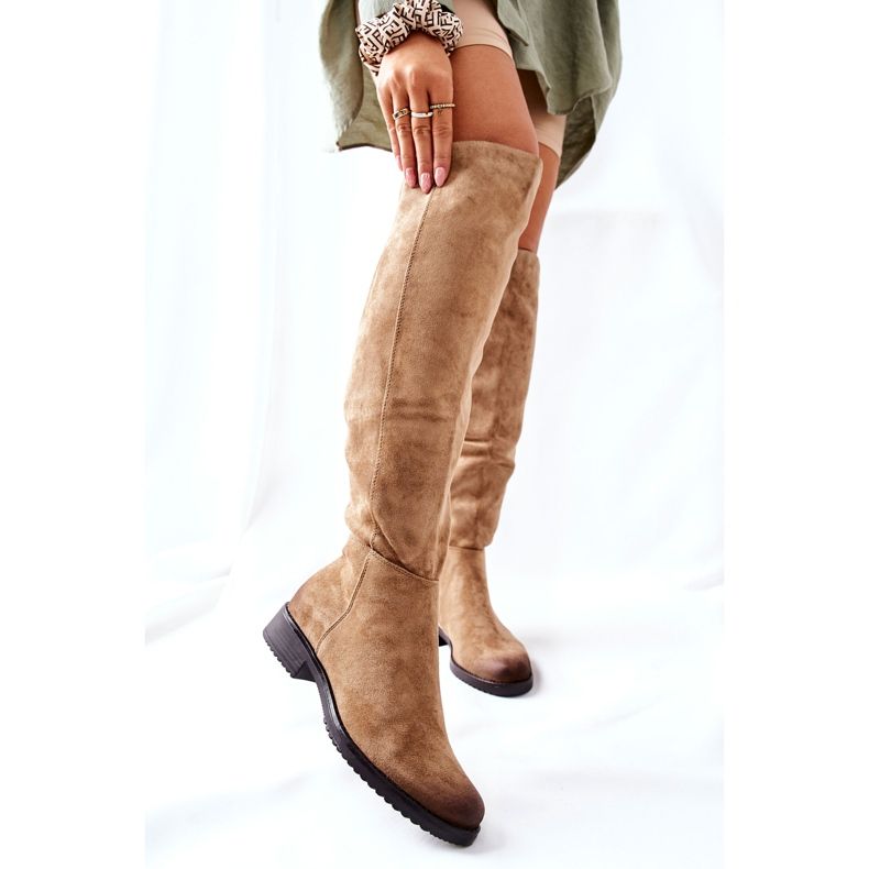 Vinceza Stivali Bassi Donna Scamosciato Beige Ardmore 1